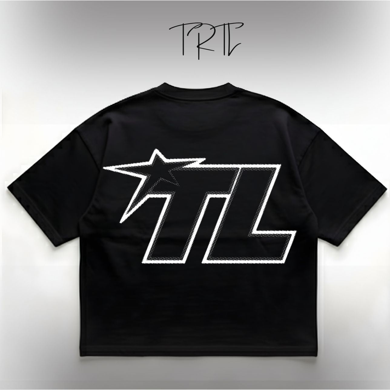 The TL Heavyweight Oversized Tee - Jet Black (240 GSM)